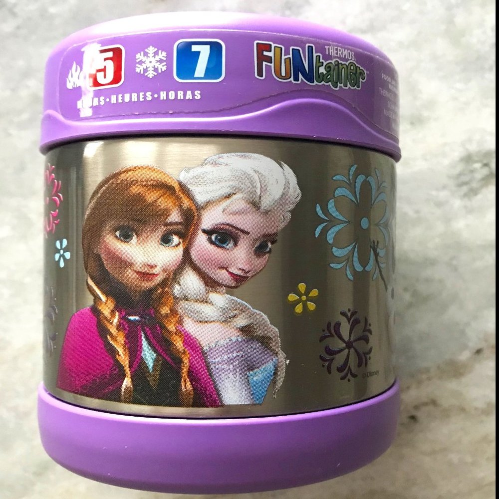 Disney Frozen Elsa Anna Olaf Thermos Funtainer 10 oz. Food Storage Jar Container